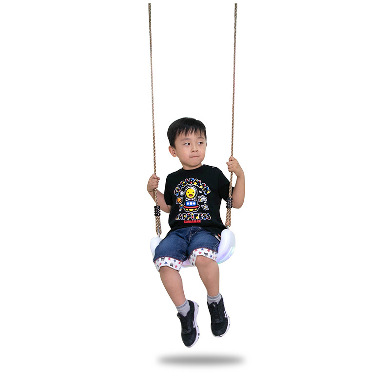 Plastic Swing Seat With Rope, Kids Tree Swing Seat, Swing Set  With Led Great For Outdoor Indoor