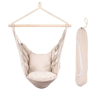 Hot Sale Wholesale Outdoor Garden Comfort Hanging Cotton Canvas Portable Camping Hammock Swing Chair