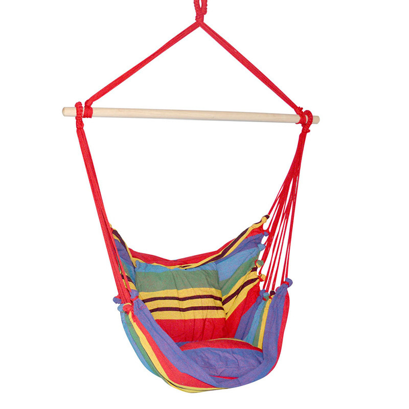 Hot Sale Wholesale Outdoor Garden Comfort Hanging Cotton Canvas Portable Camping Hammock Swing Chair