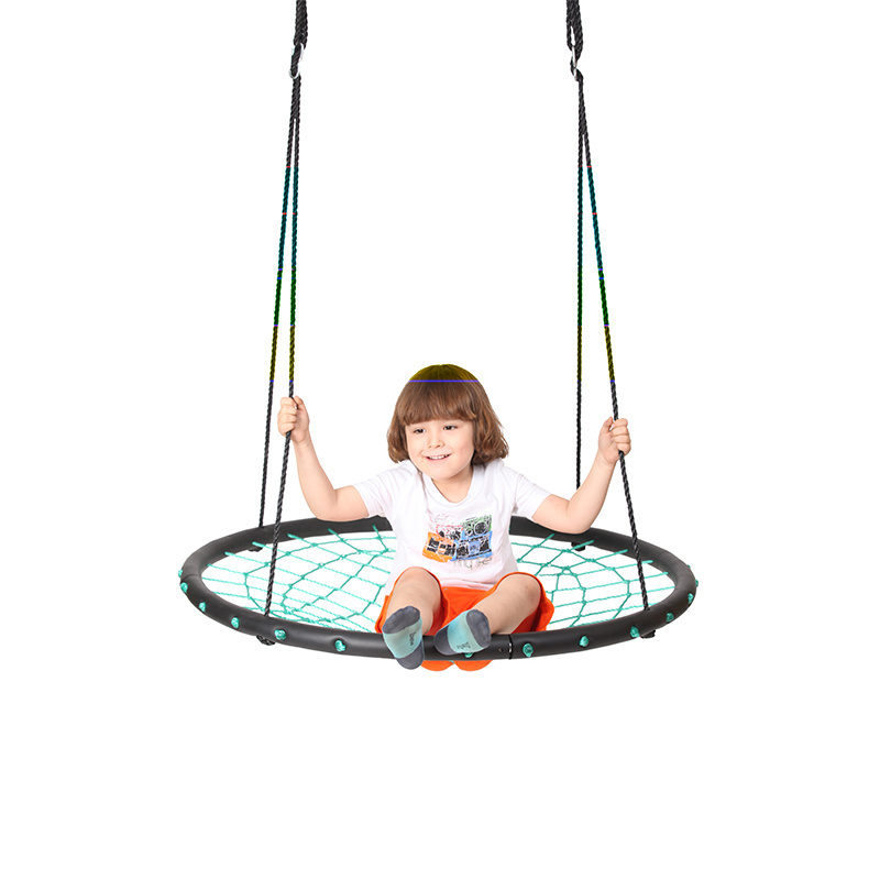 Factory Direct Sale Portable Outdoor Hanging Home Garden Children Round Braided Rope Swing