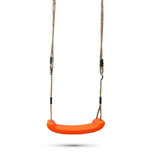 Classic Style Heavy Duty Pe Plastic With Brown Pe Hanging Rope Board Kid Swing Seat