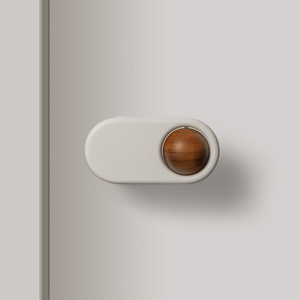 Goo-Ki  DOOR HANDLE INTERIOR BEDROOM WHITE BATHROOM WALNUT WOOD DOOR LOCK HANDLE SET