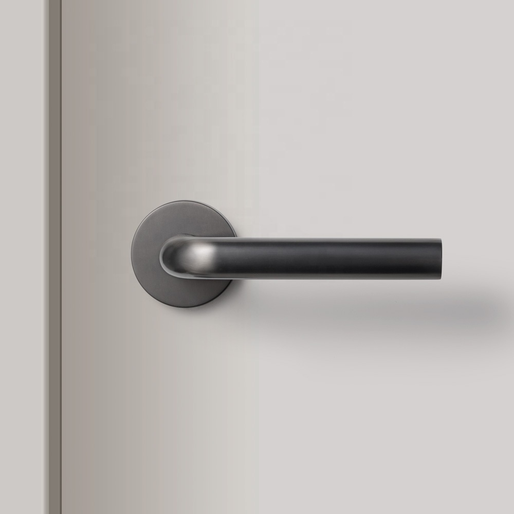 Goo-Ki MODERN MINIMALIST INTERIOR BEDROOM DOOR HANDLE LOCK LEAVE STAIN BLACK 2023 DOOR HANDLE