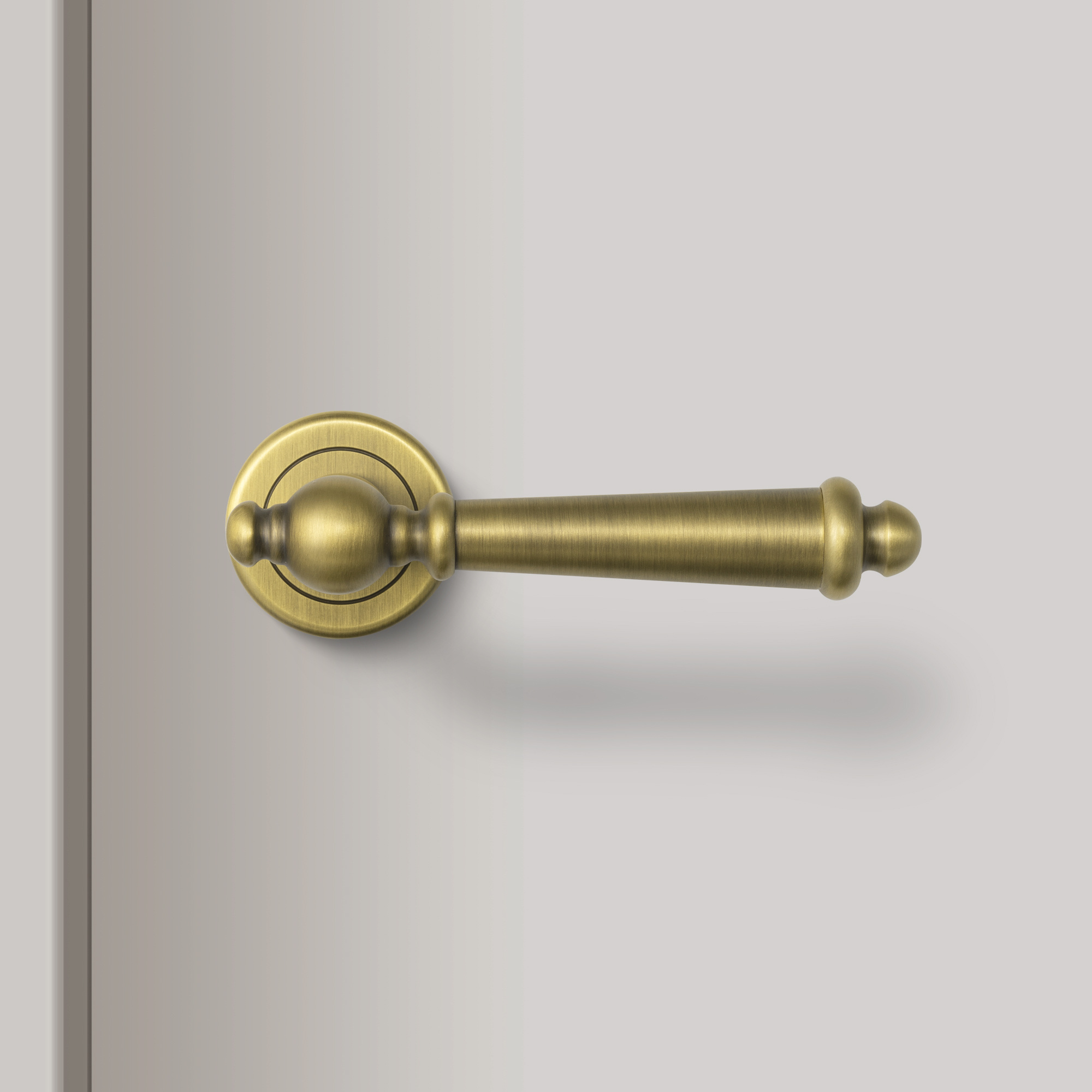 Goo-Ki LUXURY UNIQUE DESIGN DOOR HANDLE MATTE ANTIQUE BRASS BRUSHED PRIVACY PASSAGE LATCH LOCK