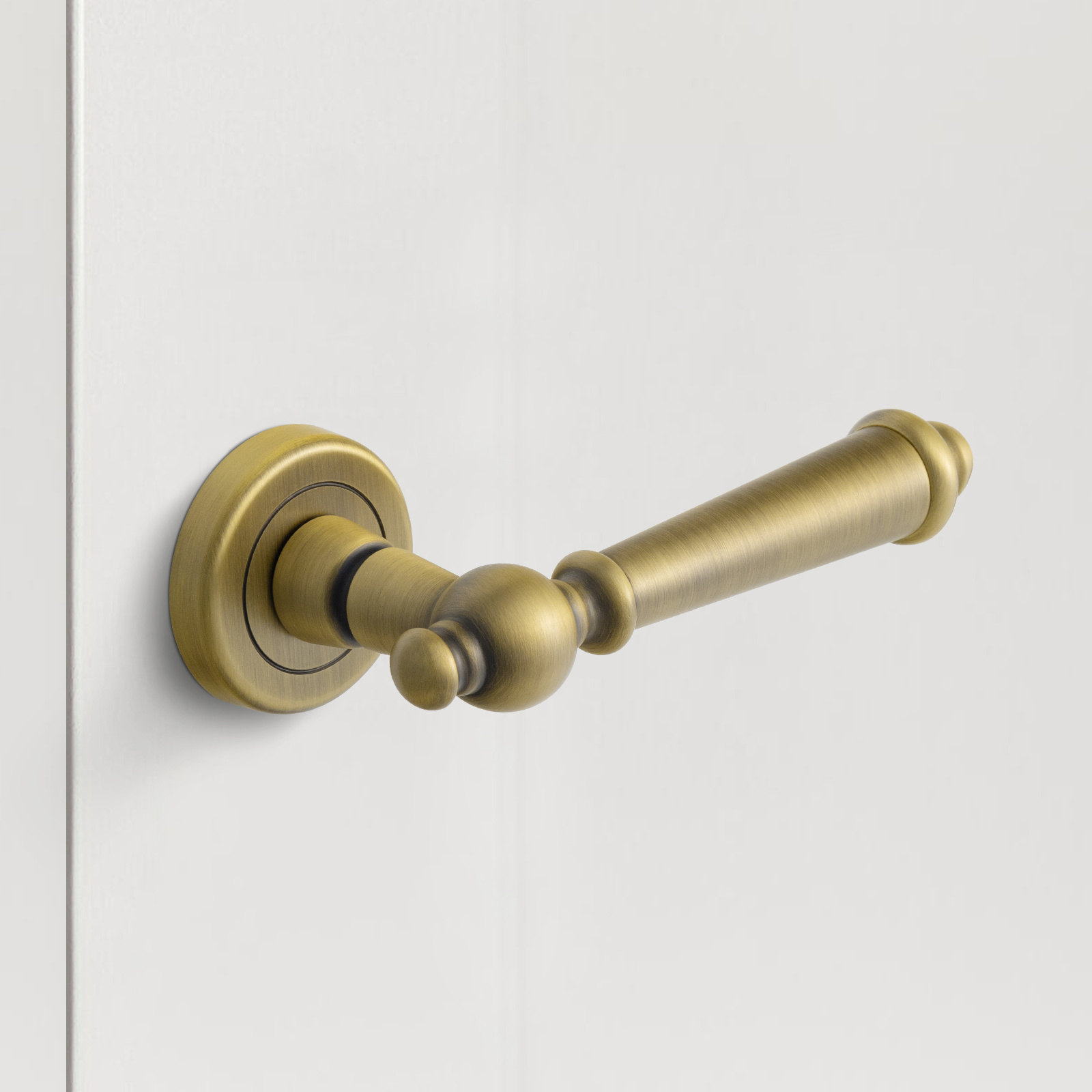 Goo-Ki LUXURY UNIQUE DESIGN DOOR HANDLE MATTE ANTIQUE BRASS BRUSHED PRIVACY PASSAGE LATCH LOCK