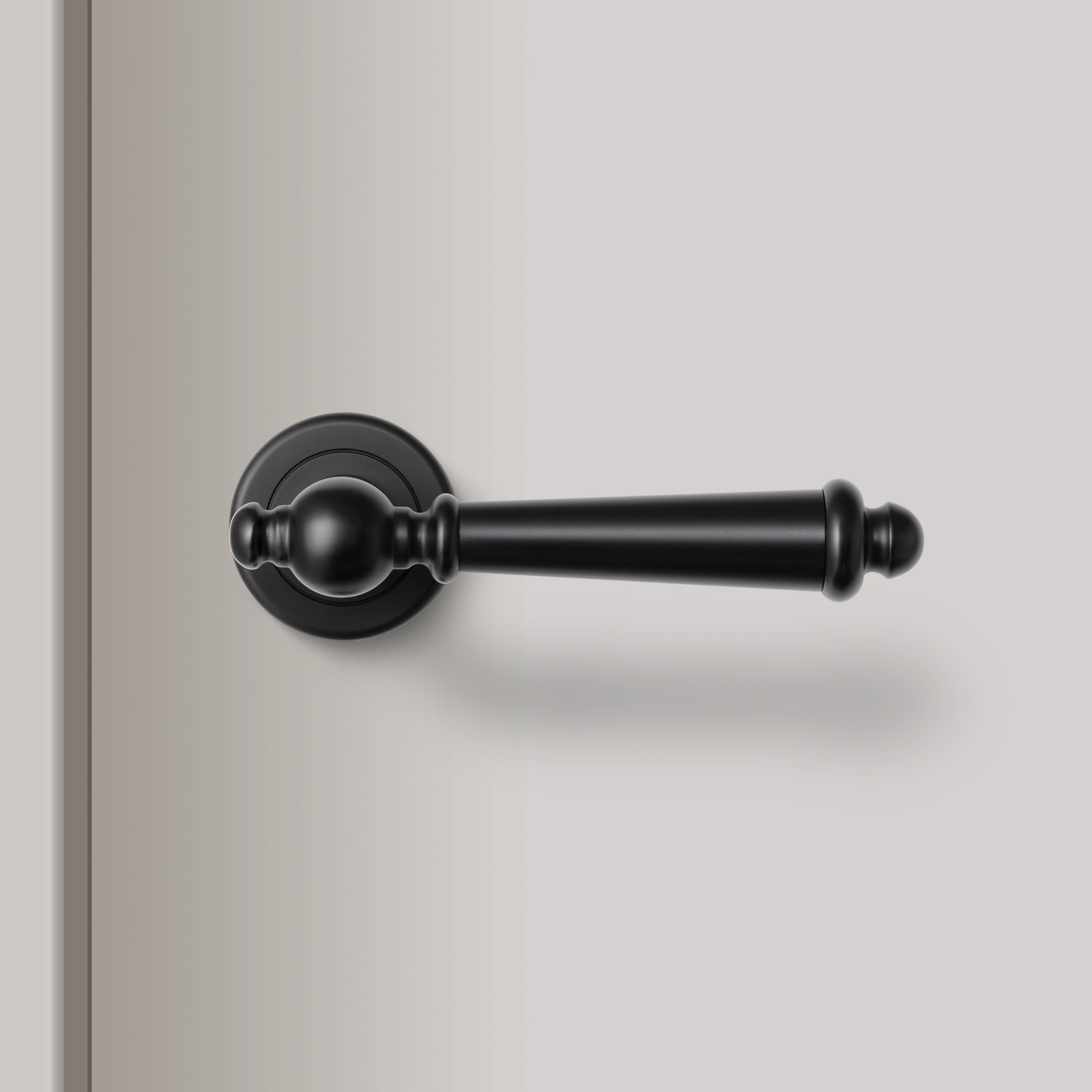 Goo-Ki VINTAGE BRASS PREMIUM MATTE BLACK BEDROOM DOOR KNOB LOCK SET