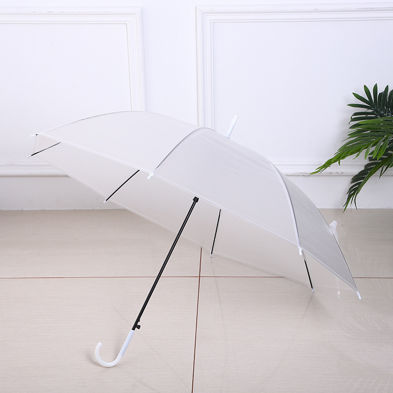 Customized  logo printing outdoor semi-clear umbrella Rain Adult umbrella China wholesale Umbrella