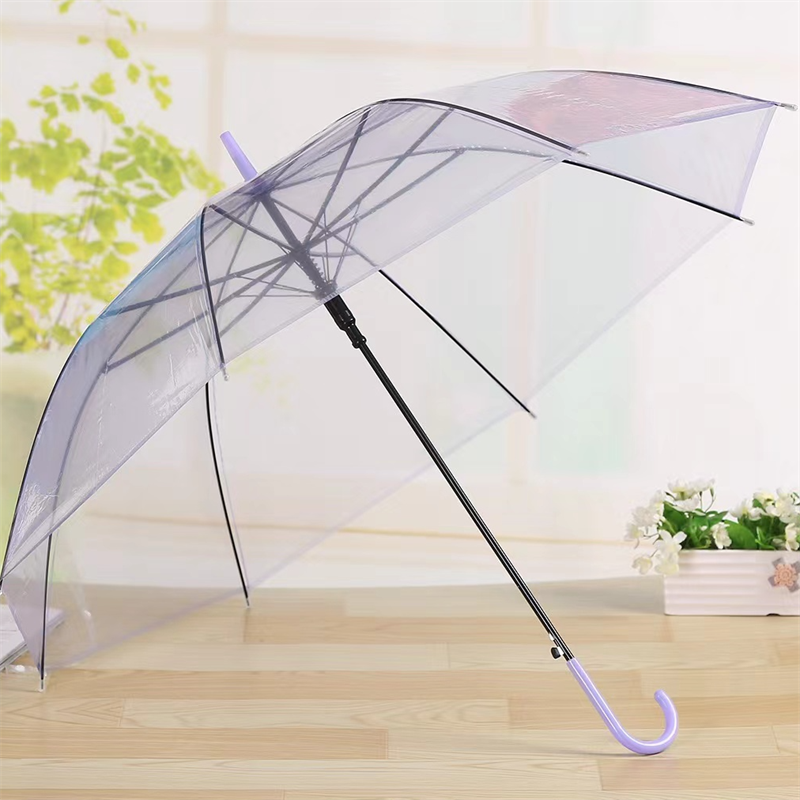 Customized  logo printing outdoor semi-clear umbrella Rain Adult umbrella China wholesale Umbrella