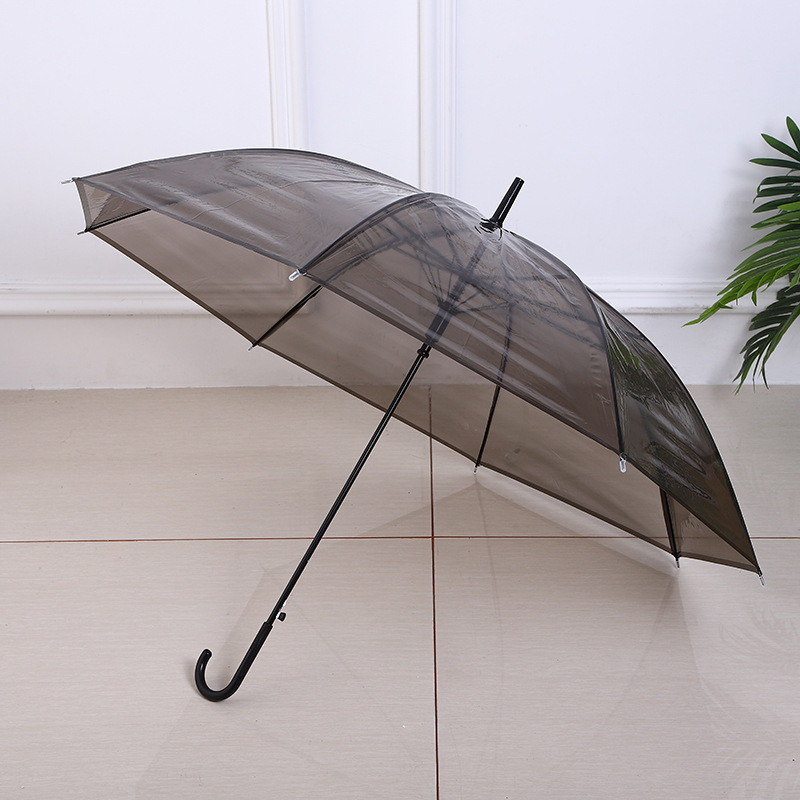 Customized  logo printing outdoor semi-clear umbrella Rain Adult umbrella China wholesale Umbrella