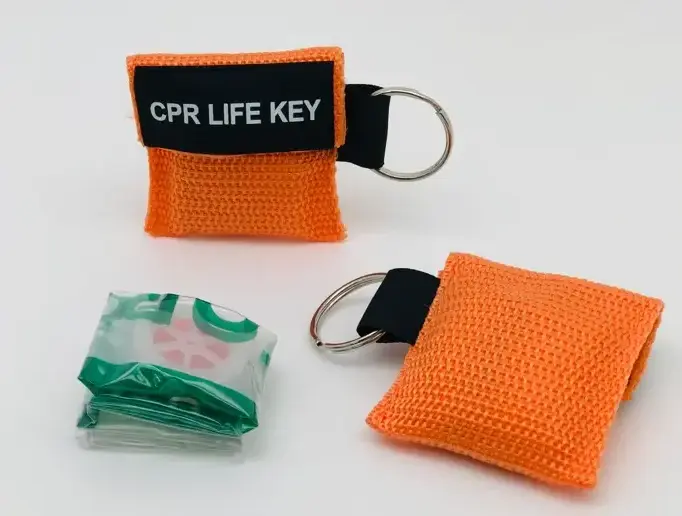 CPR Face Shield Deluxe Key Chain  for First Aid or CPR Training One Way Valve for Emergency Rescue Portable