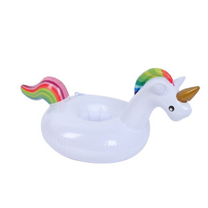 water toys custom inflatable flamingo cow pool float cup drinker bottle cooler inflatable drink holder