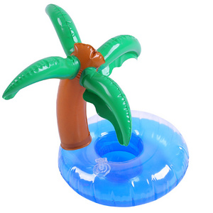 Hawaiian Pool Float Drink Holder Floats Co conut tree palm tree pvc inflatable cup holder