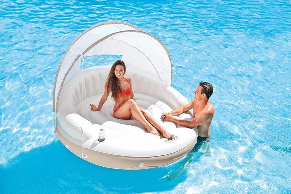 INTEX 58292 Inflatable Pool Float Bed  Large Couple Island