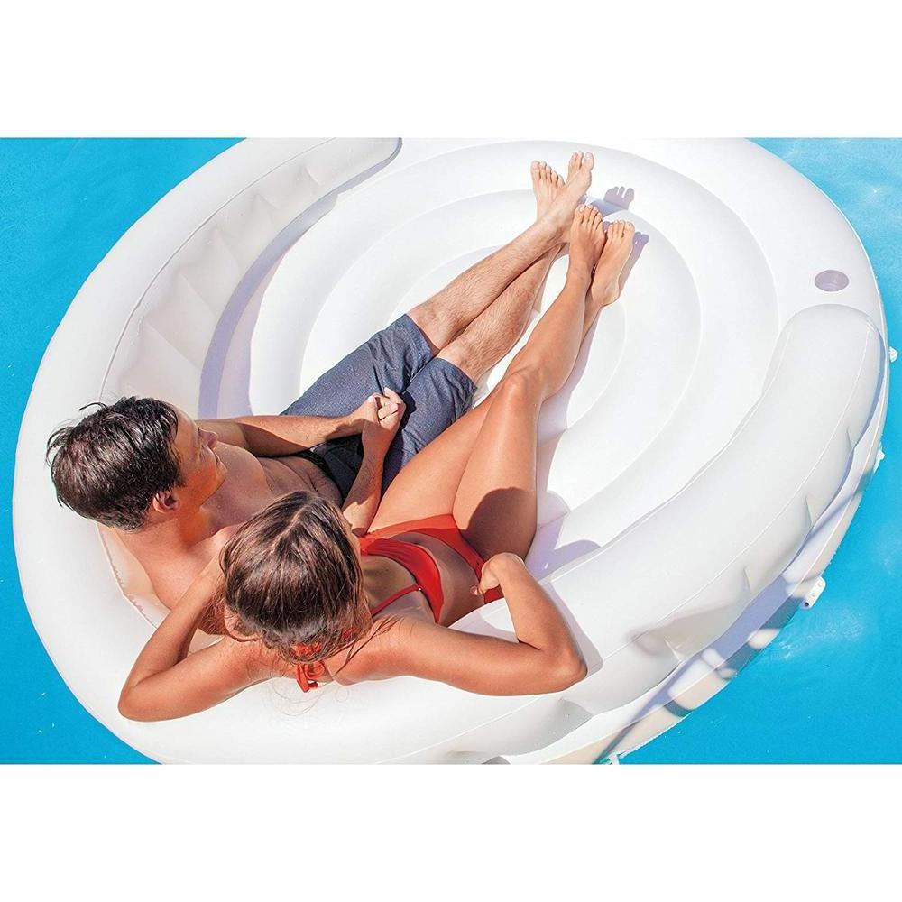 INTEX 58292 Inflatable Pool Float Bed  Large Couple Island