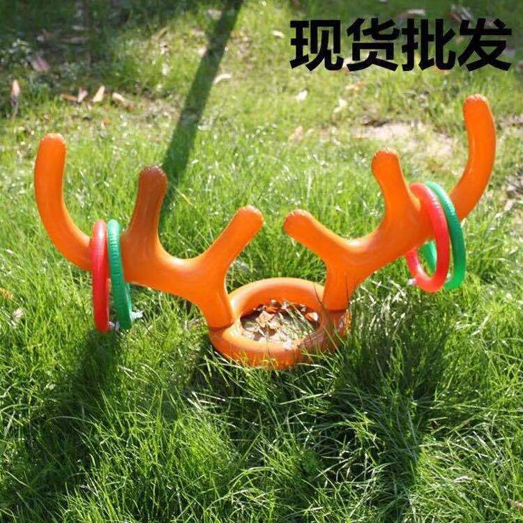 christmas gifts decorations  inflatable reindeer deer antlers head with circle ring toss board games throwing games