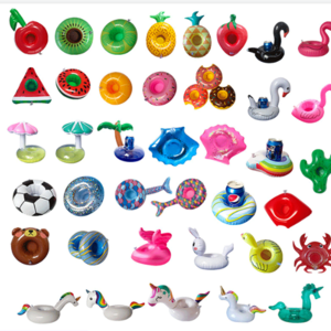 Hot Sale inflatable pool accessories flamingo cup holder unicorn drink pool float  pool floaty inflatable coasters