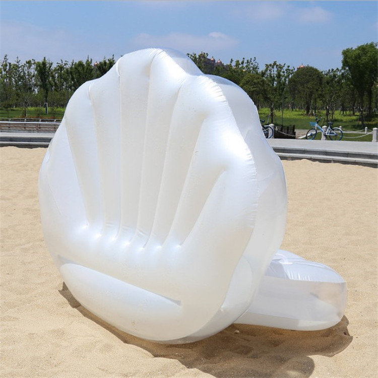 Giant Water Lounger Float 170*130Cm Clam Shell  Pvc Children Adult Water Inflatable Float Bed