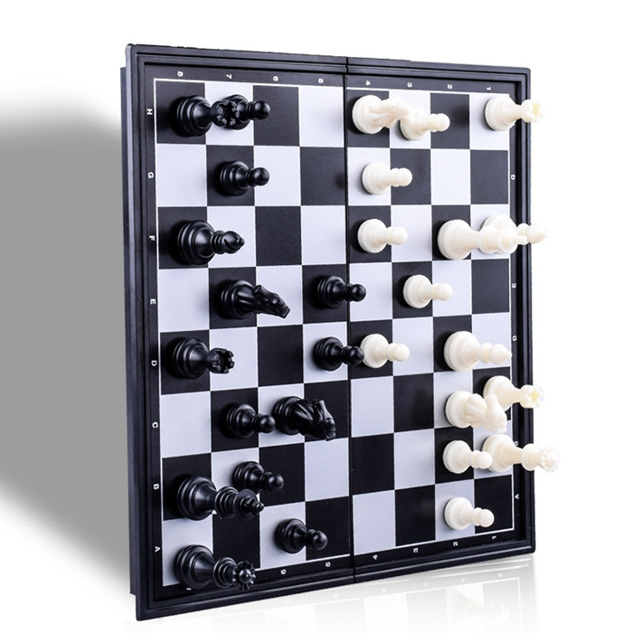 Magnetic Chess Game Kids Toy Set Backgammon &chess & Checkers Chess Board Magnetic 3 in 1 Box Plastic OEM Unisex Picture Playing