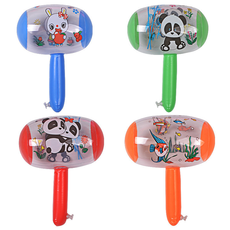 Squeaky Blow up Hammer Inflatable Cartoon Hammer with Sound Bell Clown Handle Hammer