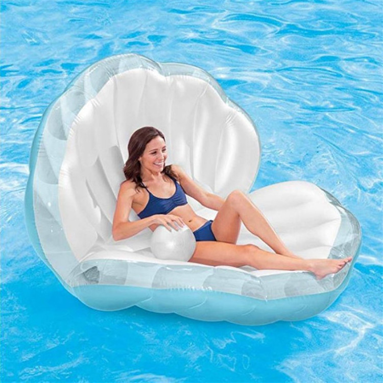 Giant Water Lounger Float 170*130Cm Clam Shell  Pvc Children Adult Water Inflatable Float Bed