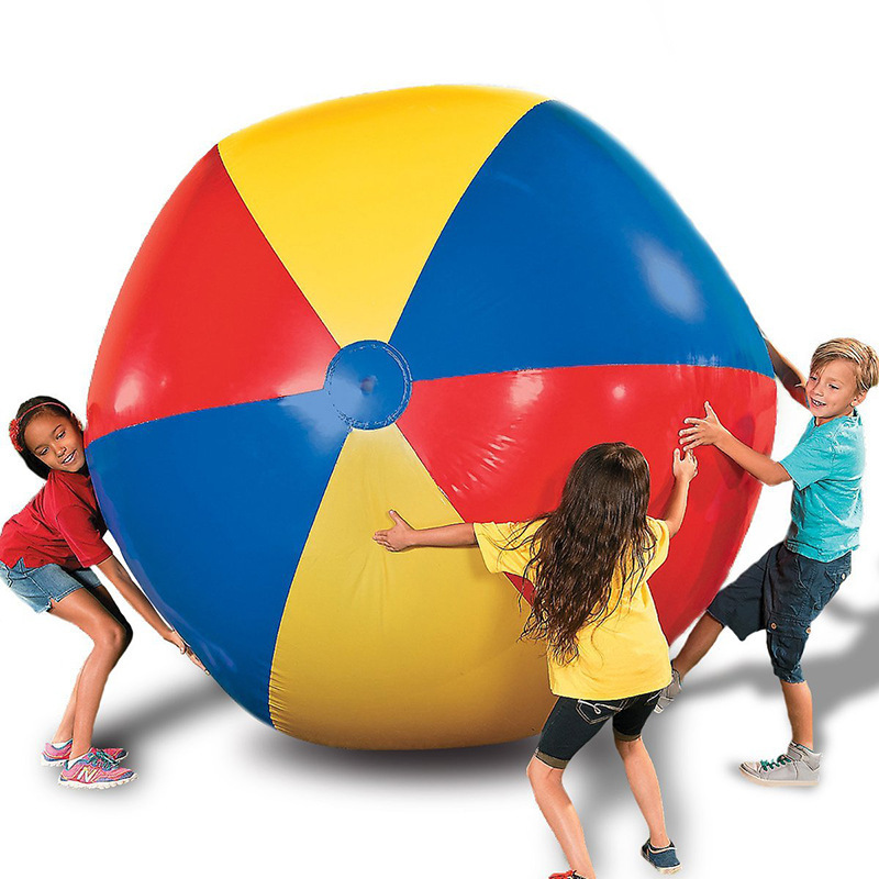 2022 New Arrival Customize Outdoor Toys Blow Up Beach Ball Eco Friendly Pvc 100Cm Color Inflatable Giant Beach Ball