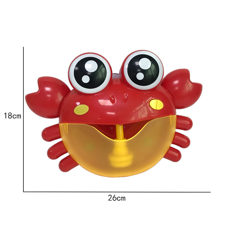 With 9 songs Silicon Bathroom Battery Operated Blower Automatic Soap Maker Musical Crab Bubble Bath Toys for Baby