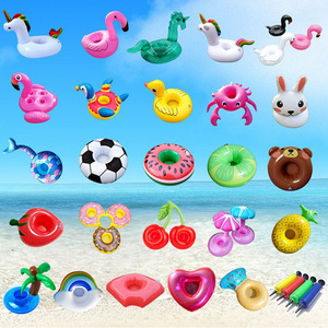 Custom Inflatable Drink Float Design Shape Pool Float Drink Coaster Inflatable Floating Toy Drink Mini Cup Holder