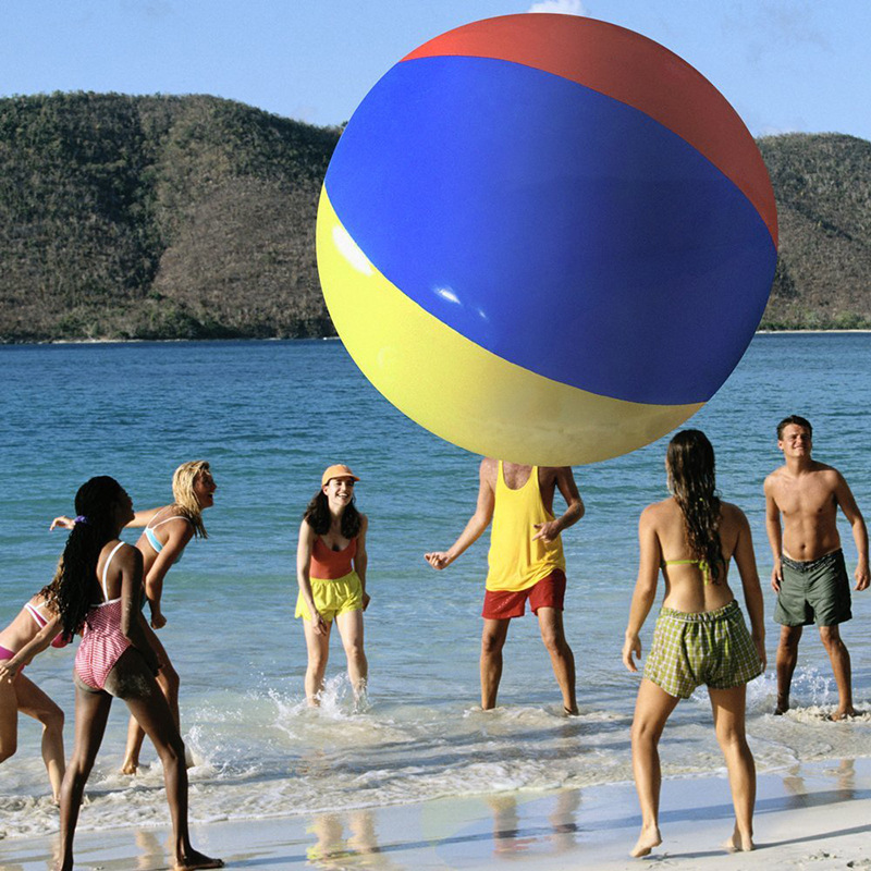 2022 New Arrival Customize Outdoor Toys Blow Up Beach Ball Eco Friendly Pvc 100Cm Color Inflatable Giant Beach Ball