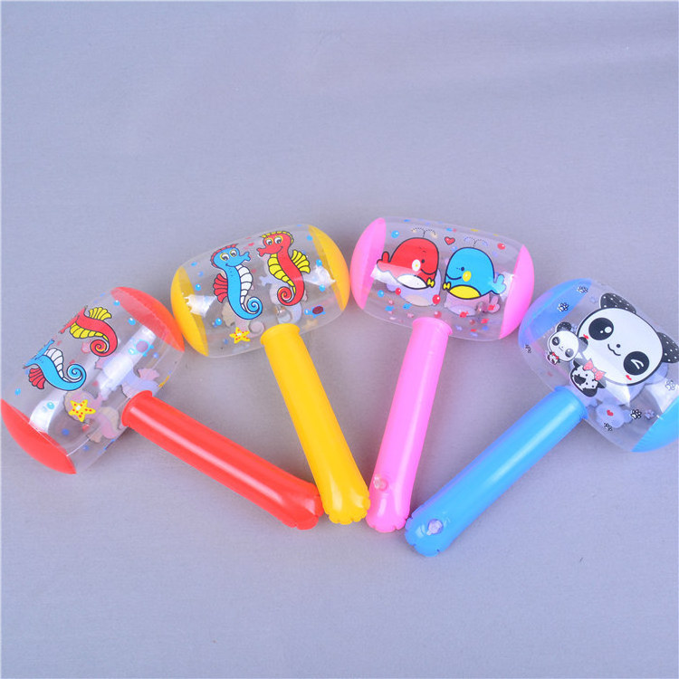 Squeaky Blow up Hammer Inflatable Cartoon Hammer with Sound Bell Clown Handle Hammer