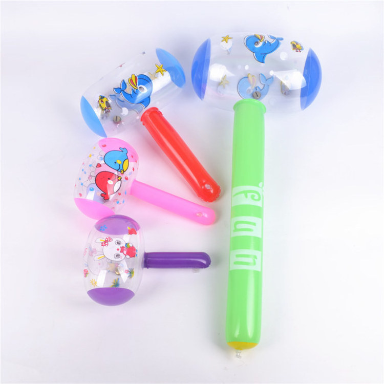 Squeaky Blow up Hammer Inflatable Cartoon Hammer with Sound Bell Clown Handle Hammer