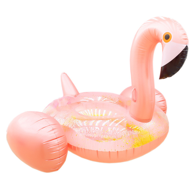 Summer Beach Accessories 192*180*115Cm Shiny Giant Pink Flamingo Pool Float For Adult