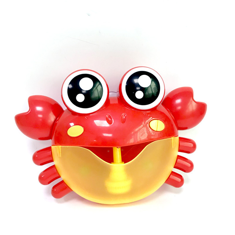 With 9 songs Silicon Bathroom Battery Operated Blower Automatic Soap Maker Musical Crab Bubble Bath Toys for Baby