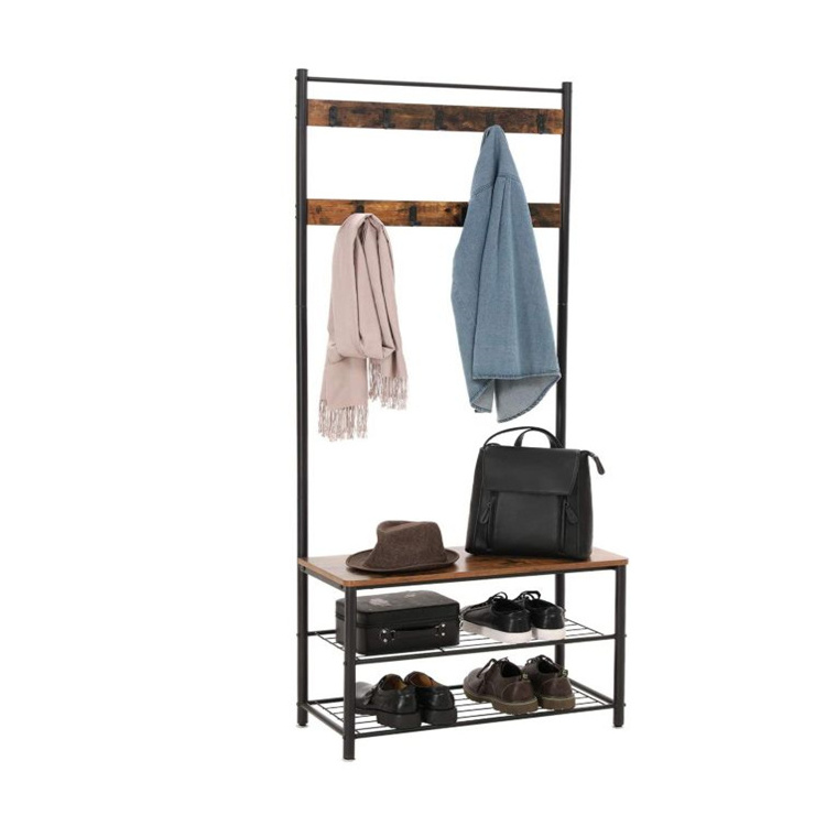 Hall Tree Entryway Shoe Bench Storage Shelf Organizer style shoe rack with coat holder