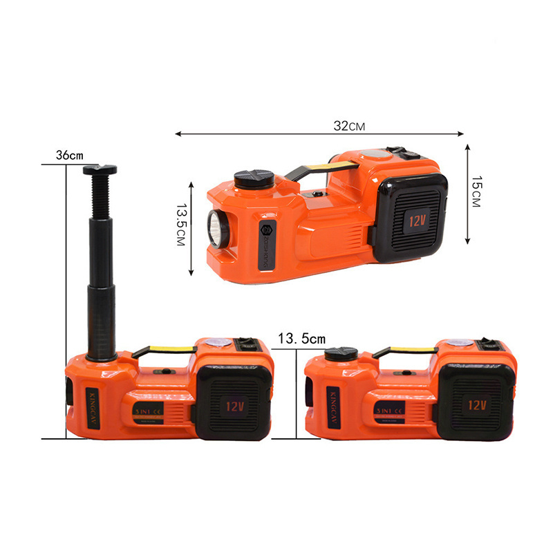 5T 12v car electric hydraulic jack Car version 36cm inflator pump tire change tool Electric car jack