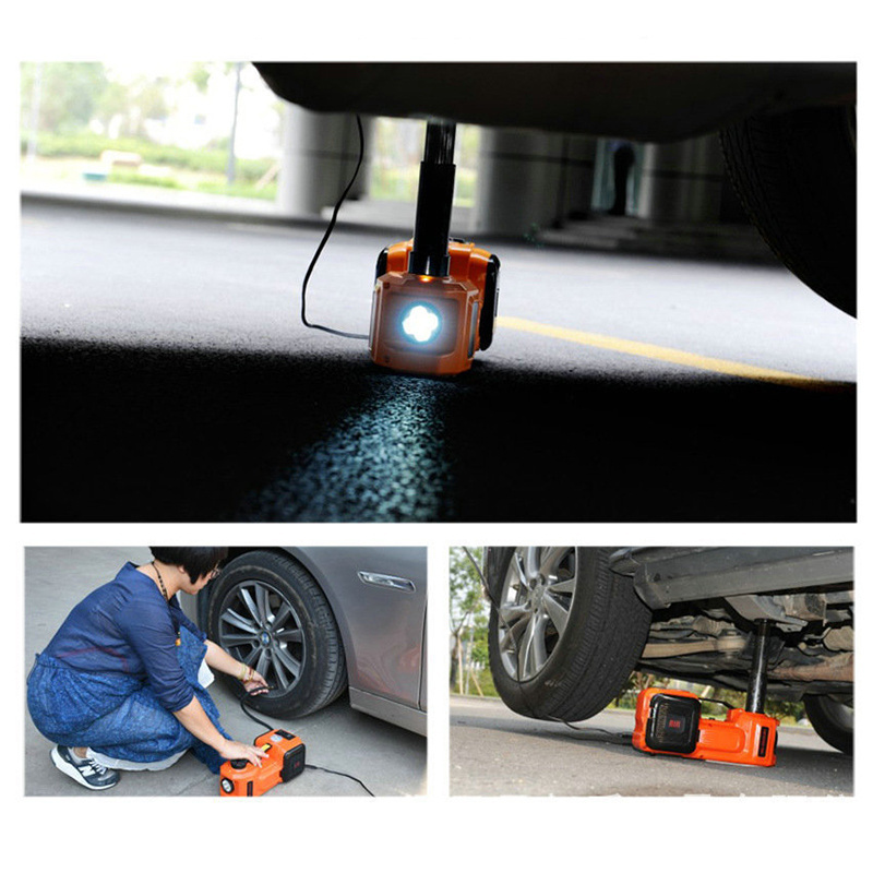 5T 12v car electric hydraulic jack Car version 36cm inflator pump tire change tool Electric car jack