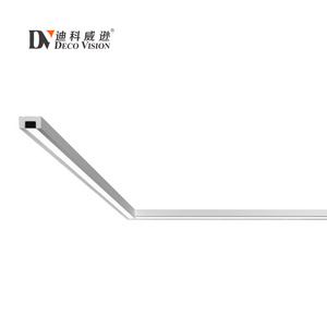 HZ  Decovision DV-1031 /94.5*0.78*1.45 inch / PU foam quickly install lit LED crown molding for ceiling and wall design