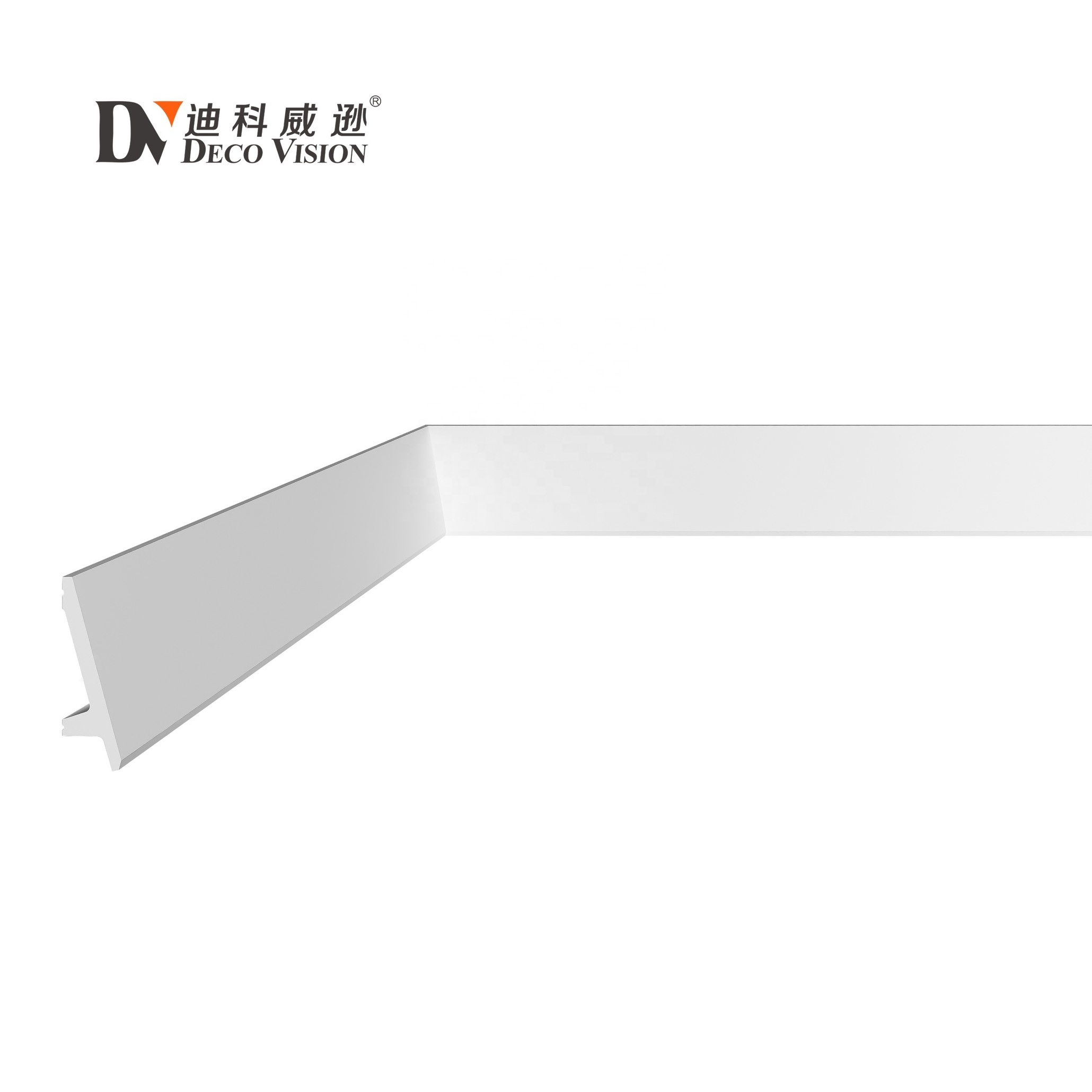 HZ  Decovision DV-1006 / 94.5*3.82*1.14 inch / Polyurethane foam Primed high density lit LED crown molding for wall