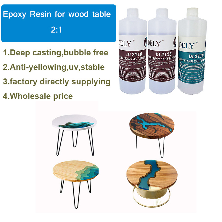 Liquid Glass Clear Epoxy Resin Deep Casting Epoxy Resin for Wood River Tables Craft Art