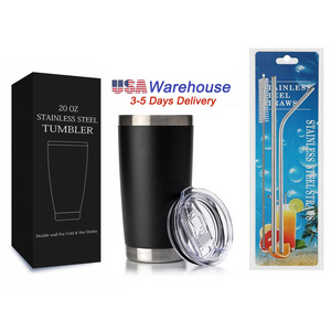 USA Warehouse custom tumbler cups vacuum insulated double wall stainless steel 20oz 30oz 40oz outdoor travel coffee tumbler mug