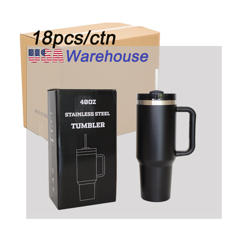 USA Warehouse 40oz H1.0  H2.0 Tumbler Double Wall Stainless Steel Vacuum Insulated Travel Mugs With Handle