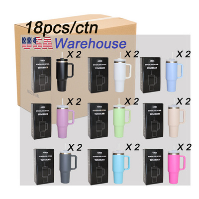 USA Warehouse 40oz H1.0  H2.0 Tumbler Double Wall Stainless Steel Vacuum Insulated Travel Mugs With Handle