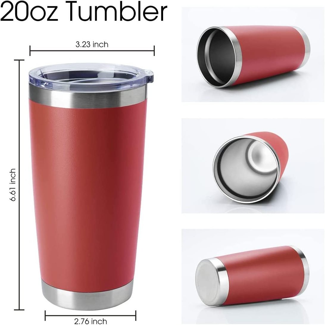 Custom logo tumbler cups vacuum insulated coffee acrylic insulated double wall 20oz stainless steel tumbler