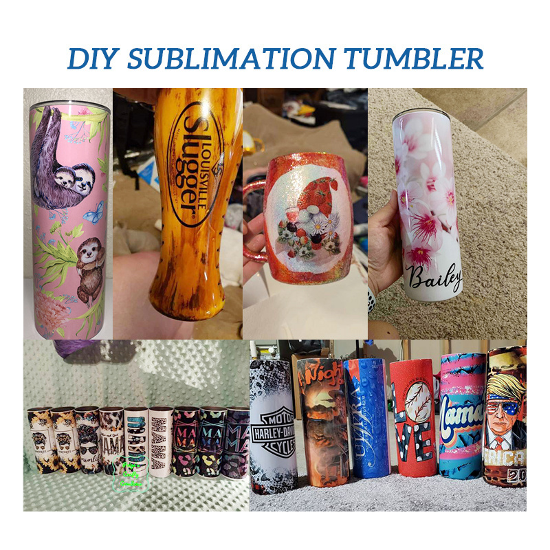 US warehouse wholesale white Sublimation blanks 20oz 30oz Stainless Steel Double Wall skinny straight sublimation tumbler