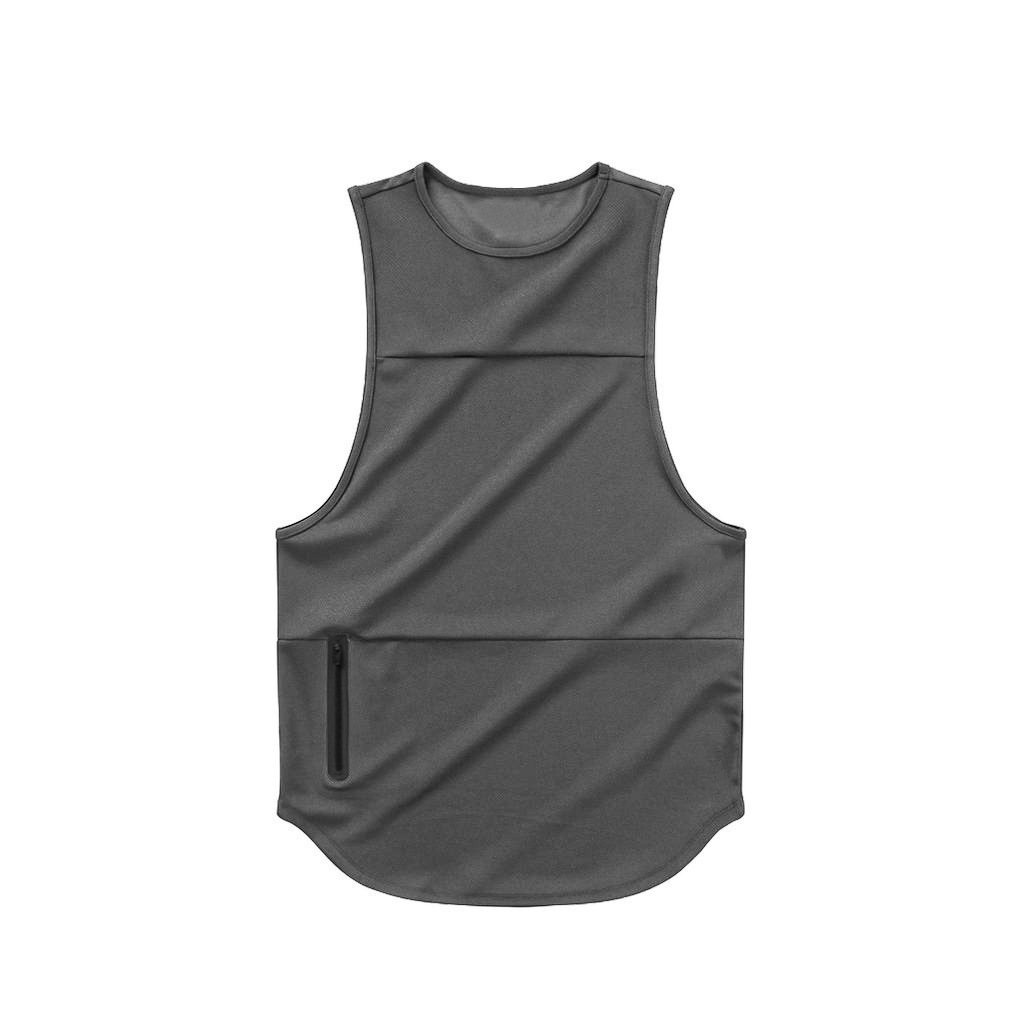 Sport Mens Fitness Elastic Tank Top Breathable Work Out Wear Jogger Vest For Running Gym