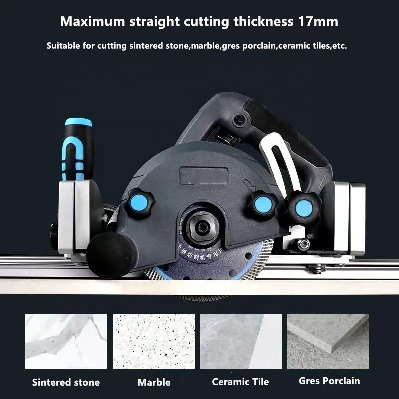 New model Large format tile sintered stone slab gres porcelain marble 3.6m guide rail 45 degree cutting machine power tools