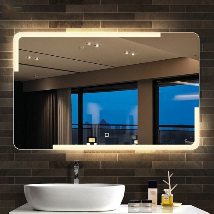 Touch Switch Demister Option Environmental Silver back lit LED mirror bathroom vanity touch button and anti fog