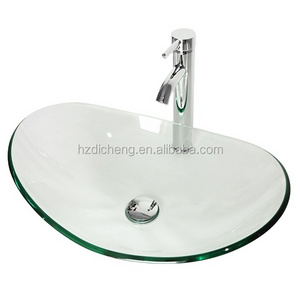 Transparent Special Design Modern Bathroom Sink Glass Washbasin Hand Basin With Faucet