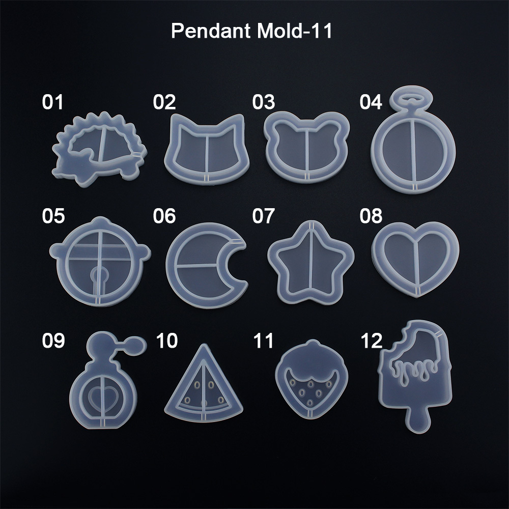 Animal Shapes Shaker Charm Molds UV Jewelry Mold Silicon Mold Epoxy Resin Keychain For Art Making