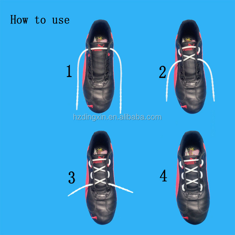 Multi Color Wholesale No Tie Shoelaces Easy Tie Elastic Silicone Shoe Laces Quick Lazy Laces