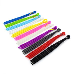 Multi Color Wholesale No Tie Shoelaces Easy Tie Elastic Silicone Shoe Laces Quick Lazy Laces